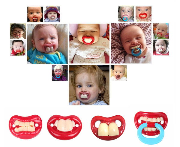 6 Styles Silicone Funny Baby Pacifier Dummy Nipple Teether Infant Soother Baby Care Feeding Pacifier Supplies G35LR