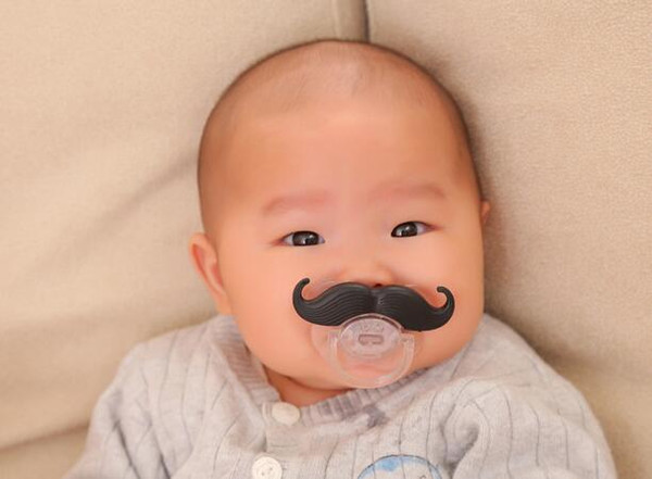 Baby pacifier funny Cute Teeth Mustache Baby Boy Girl Infant Pacifier Orthodontic Dummy Beard Nipples Pacifiers safe