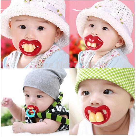 baby pacifier funny pacifier Cute Teeth Mustache Baby Boy Girl Infant Pacifier Orthodontic Dummy Beard Nipples Pacifiers