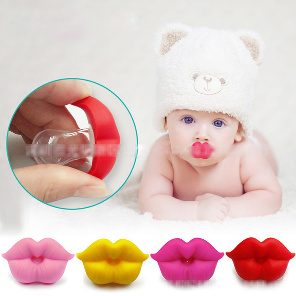 Newborn funny Big red lips Pacifiers Silicone infant Pacifiers 5 colors baby Soother Nipples B11