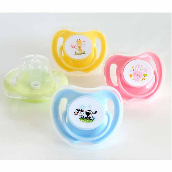 Baby Pacifiers clip Cartoon Cute Food Grade Silicion Toddler Round Nipples Feeding Safe Infants Girl Boy Gift