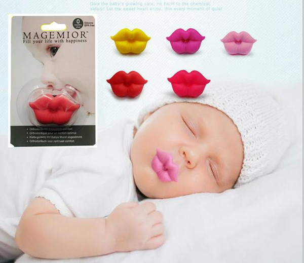 Cute Funny Dummies Pacifier Baby Novelty Maternity Toddler Child Teething Nipples funny Lip Pacifiers