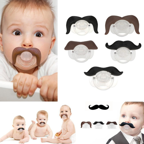 Safe Quality Baby Funny Pacifier Mustache Pacifier Infant Soother Gentleman bpa Baby Feeding Products free shipping