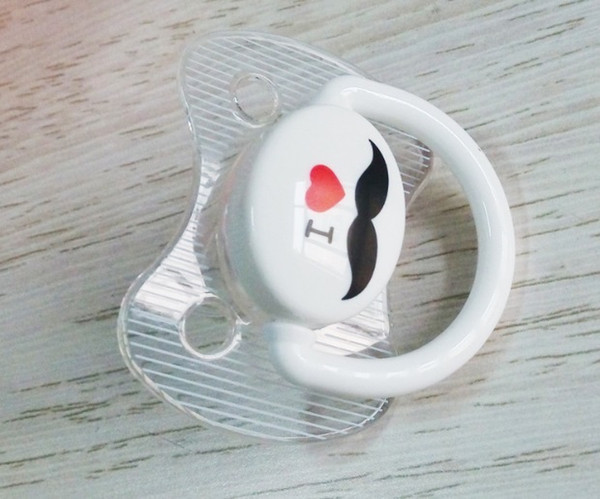 Mustache Pacifier, Funny Gentleman Mustache, Cute Baby Handlebar, Funny Baby Pacifiers for Newborn, BPA Free Latex Free