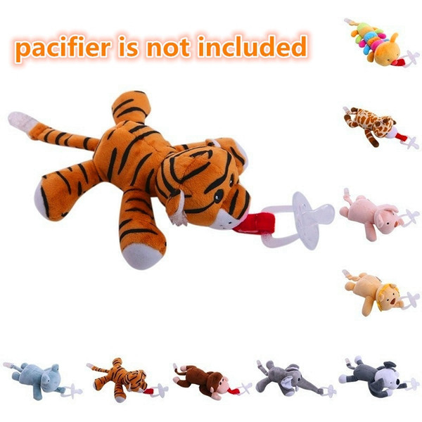 Baby Boy Girl Dummy Pacifier Chain Clip Plush Animal Toys Soother Nipples Holder ANG