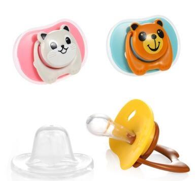 Safe Quality Baby Funny Pacifier animal bear Pacifier Infant Soother Gentleman Baby Feeding Products 2019 new cartoon Pacifiers 223