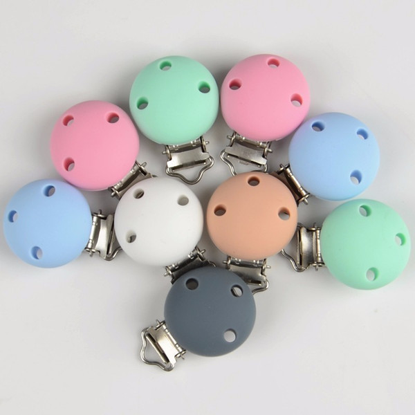 2019 hot Pacifier Chain Clip Pacifier Clip Silicone Selectable Silicone Teething Beads Suspender Round Baby Care Teether Hot