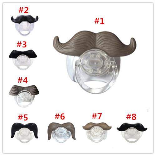 Baby Novelty Funny Mustache Boy Girl Infant 8 styles silicone Pacifier Orthodontic Dummy Beard Nipples free shipping