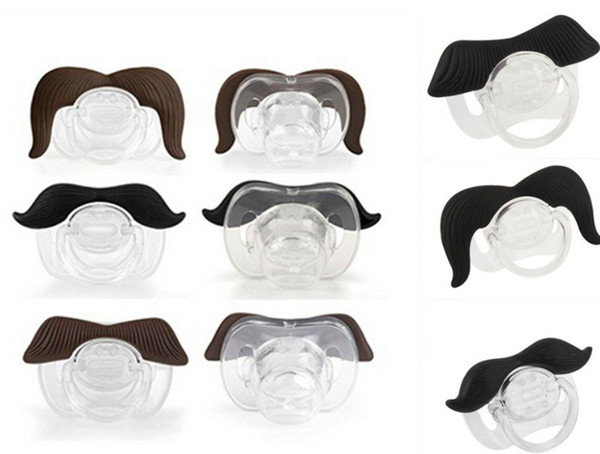 6 Stile Safe Quality Baby Funny Pacifier Mustache Pacifier Infant Soother Gentleman bpa Baby Feeding Products