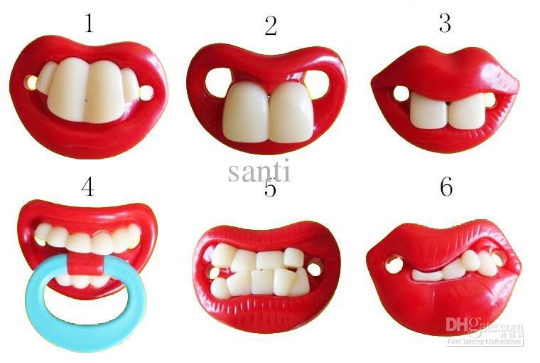 Interest creative silicone pacifier funny nipple pacifier buck teeth rabbit teeth baby pacifier