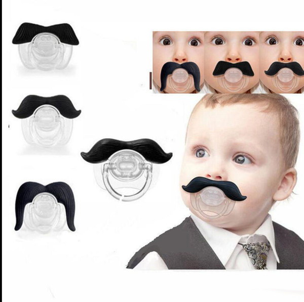 Children Pacifier Novelty Moustache Babys Child Soother Beard Nipples Kids Gift Safe Pacifier Beard Funny Dummy Nipple