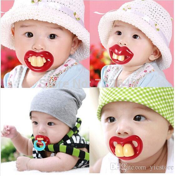 baby pacifier funny pacifier Cute Teeth Mustache Baby Boy Girl Infant Pacifier Orthodontic Dummy Beard Nipples Pacifiers