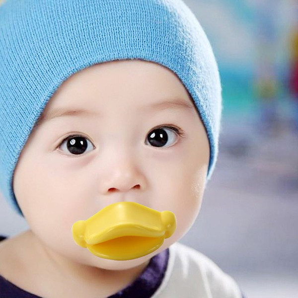 NEW Arrival Funny Infant Pacifier Yellow Duck Mouth Big lips Baby Pacifiers NVIE order<$18no track