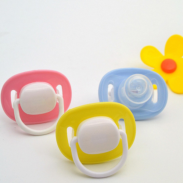 New baby oval round flat head pacifier infant baby feeding pp food grade silicone pacifiers supplies