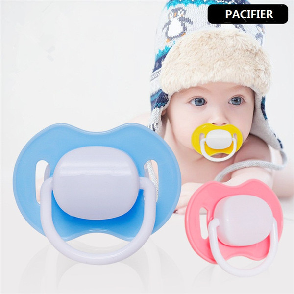 Baby silicone pacifier baby playing with mouth baby pacifier thumb shape and circular play a soothing role before going to bed E1010