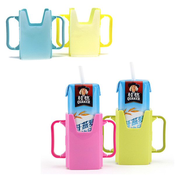 Japanese Infant Drinks Cup Holder Adjustable Milk Box Support Spill-proof Case for Baby Drinking Milk Water