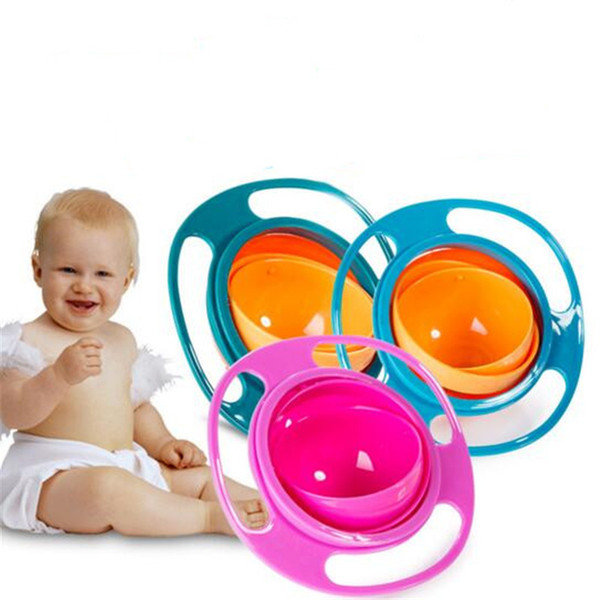 Baby Feeding Kid Food Spilling Gyro Bowl Dishes 360 Rotate Non Spill Bowl Feeding Dish Baby Snack Bowl