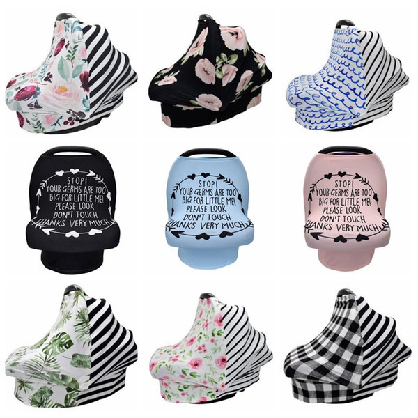 Nursing Cover Newborn Breastfeeding Scarf Letter Striped Feeding Covers Shawl Toddler Car Seat Stroller Canopy Tools 9 Designs DW5156