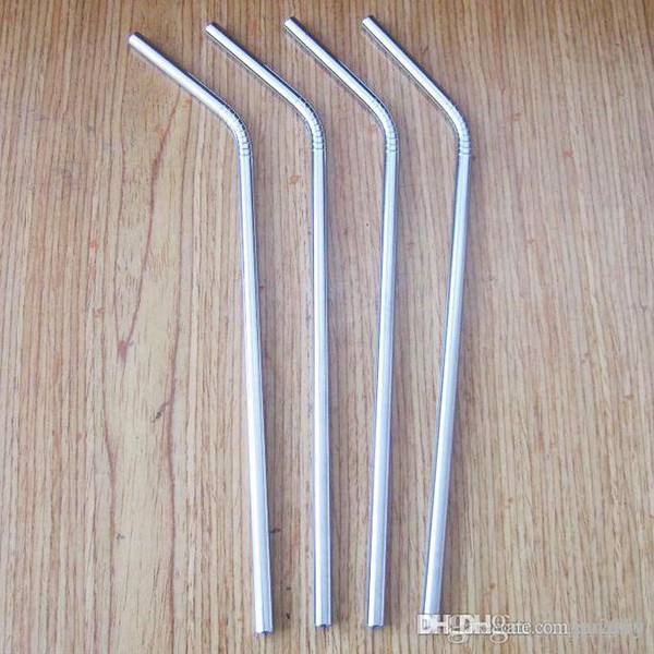 2018 10.5inch 8.5inch Stainless Steel Straw reusable drinking straw straight and bend drinking tool Stainless Steel straw