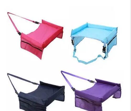 5 Colors Baby Car Safety Belt Travel Play Tray Waterproof Foldable Table Baby Car Seat Cover Pushchair Snack With Opp Package in stock