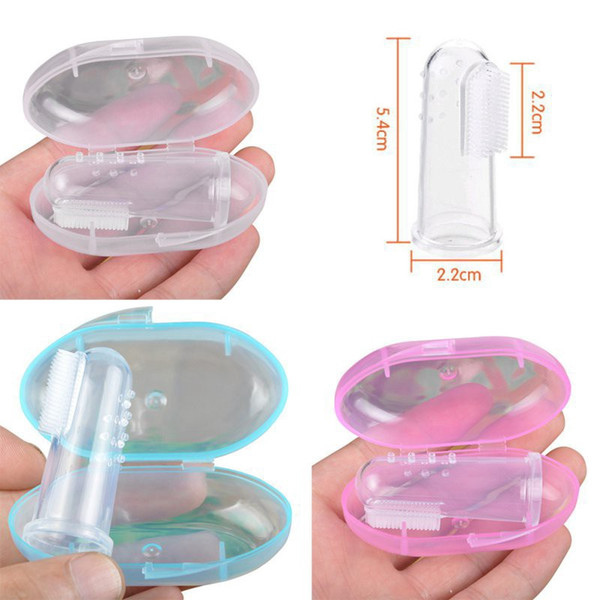 3 Colors Baby Toothbrush Soft Tooth Brush Cleaner and Tongue Silicone Material for Baby Feeding and Nursing