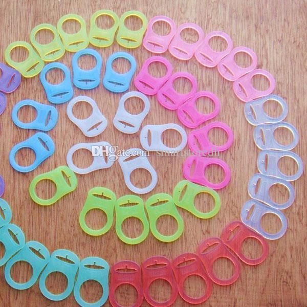 Pink Clear Blue Silicone Baby MAM Rings Pacifier Holder Clip Dummy Clips L00042 FASH