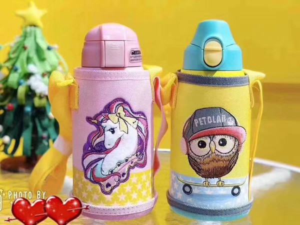 620ml Animal Cartoon Double Wall Stainless Steel Water Bottle gift For Kids Cute thermos cup Drinkware home travel drink school