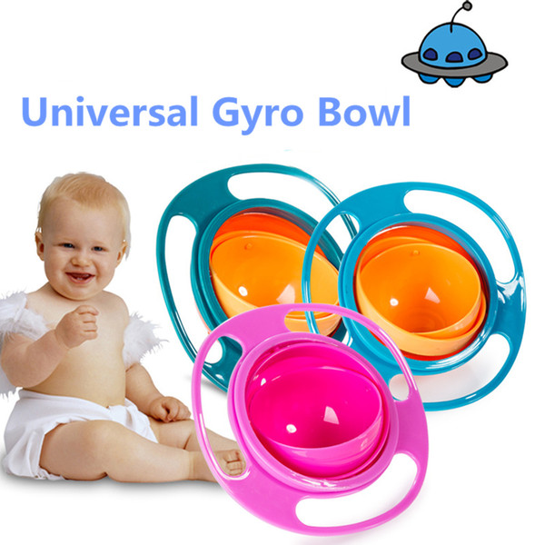 NEW 2017 Practical Design Children Kid Baby Toy Universal 360 Rotate Spill-Proof Bowl Dishes Free Shipping