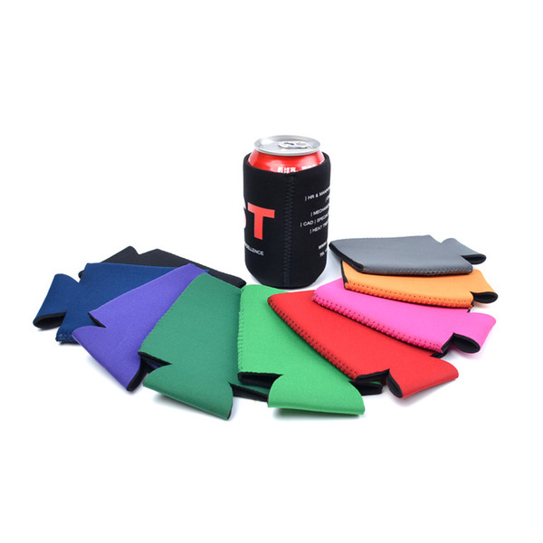 Solid Color Neoprene Foldable Stubby Holders Beer Cooler Bags For Wine Food Cans Cover Kitchen Tools