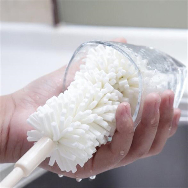 Long Handle Sponge Cup Brush Baby Care Baby Milk Bottle Brush Bottle Cleaner Cleaning Glass Milk Bottle Cleaner Kitchen Tools