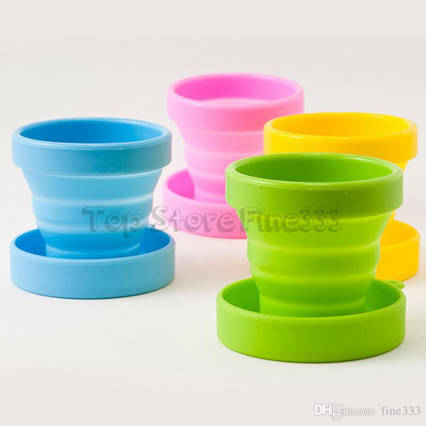 Fold Water Cup Silicone Retractable Folding Cup with Lid Outdoor Telescopic Collapsible Drinking Cup Travel Camping Water Mug