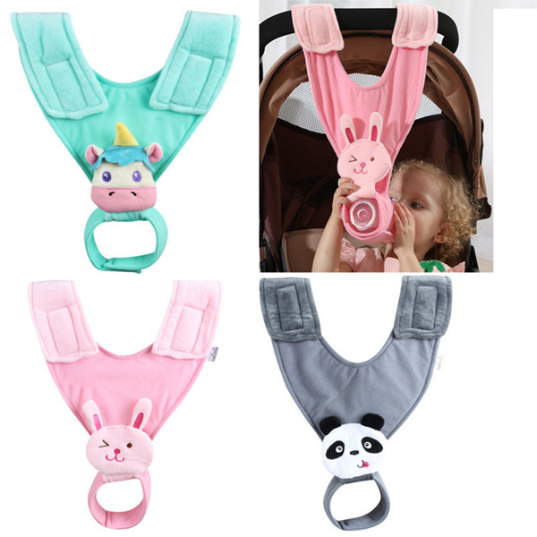 Baby Stroller Feeding Bottle Cloth Nursing Holders Creative Cute Baby Animal Pattern Feeding Milk Bottle Holder Sling Strap OOA7530-1