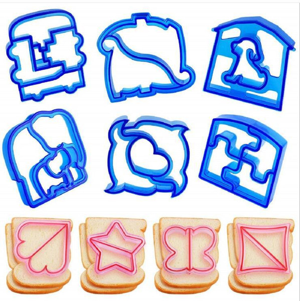 Wholesale Kids DIY sandwich mould cutter lunch sandwich toast mould bear car shape cake bread biscuit mold food cutter Baby Feeding BY1383