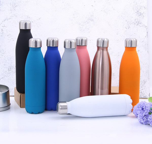 17oz Cola Shaped Water Bottles Stainless Steel Tumbler Vacuum Insulated outdoor sports cup creative gift water cup