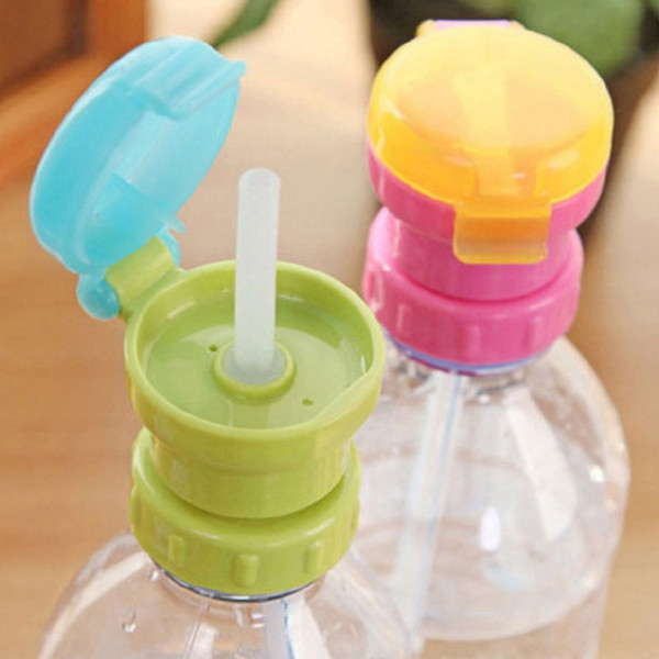 Baby Safe Drink Straw Portable Spill Proof Juice Soda Water Bottle Twist Cover Cap Sippy Cap Feeding for Kids Infant