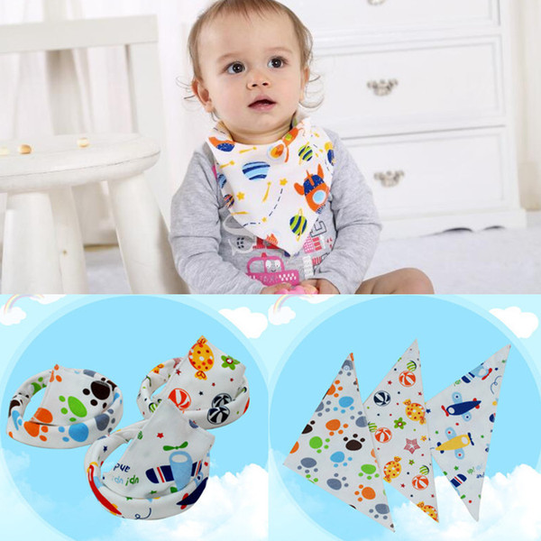 Baby Bibs Burp Cloths Newborn Saliva Towel Pinafore Bandana Infant Cotton Bavoir Cartoon Scarf for Child IB347