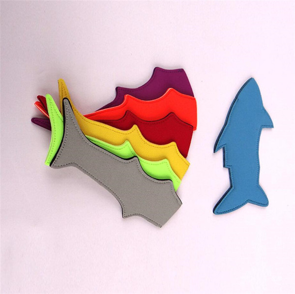 Neoprene Shark Cartoon Popsicle Holders Multicolor Ice Bag Cover 22cmX6.5cm Summer Popsicle Bag Kitchen Tools Ice Lolly Bag For Kids A4904