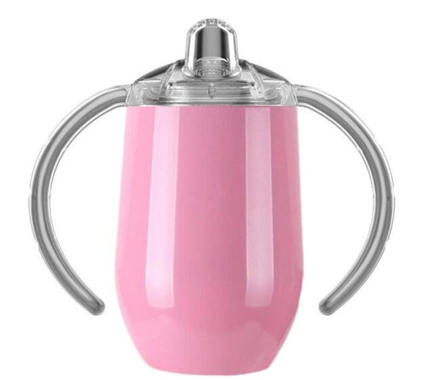 JUXU 9oz Stainless Steel Sippy Cups For Baby Kids Double Wall Vacuum Insulated Tumber Cup for Ice Drink Hot Beverage