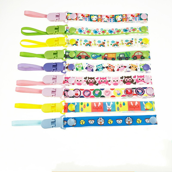 Baby Soother Chain Pacifier Holders & Pacifier Clip Drop-Resistant Belt Cartoon Pacifier Clip Safe Cute Soother Chain