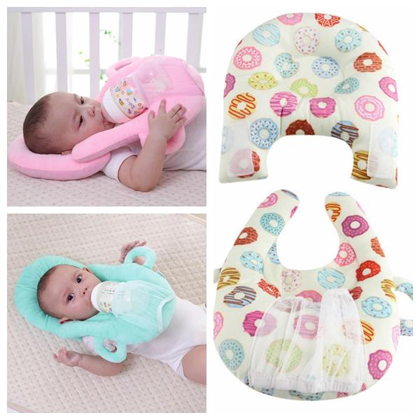 Baby Nursing Pillow Multifunctional Infant Head Protection Cushion Pillows With Bottle Holder Baby Care Product Baby Feeding YFA543