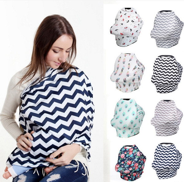 Nursing Covers Baby Car Seat Cover Nursing Breastfeeding Privacy Cover Breast Feeding Scarf Baby Scarf 21 Designs Free Shipping DHW2294