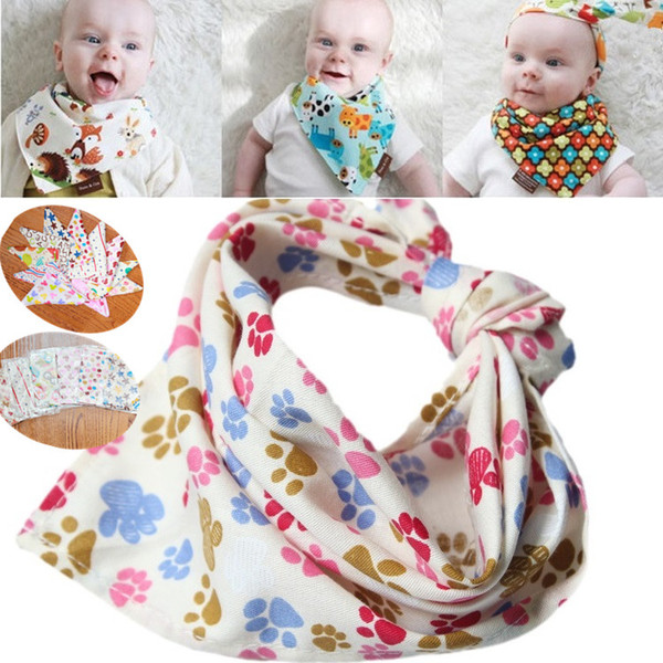 New Lovely children Bibs or pets cotton clothing triangular scarf collar scarf baby bibs Burp Cloths I086