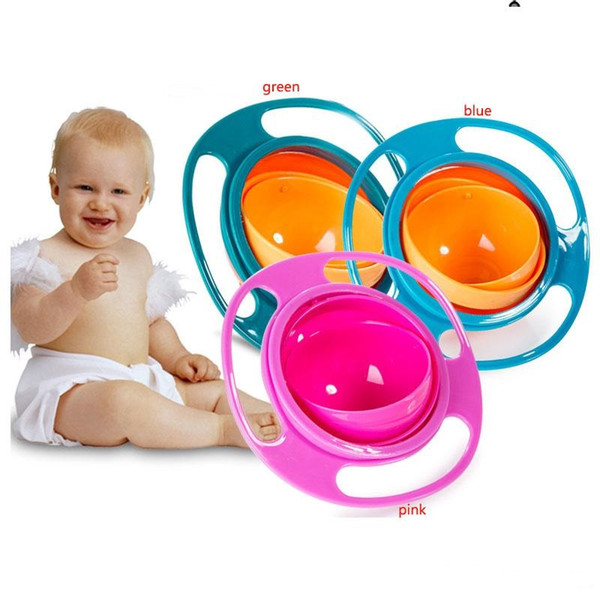 Baby Feeding 360 Rotate Gyro Spill Proof Bowl Toddler Avoid Food Spilling Children Creation Bowl As Feeding Supplies Flying Saucer