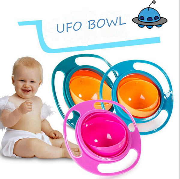 Baby Feeding Bowl Tableware Flying Saucer Toys Bowls Oddler Gyro Bowl 360 Rotating Kids Lunch Boxes For Eating Training LM9