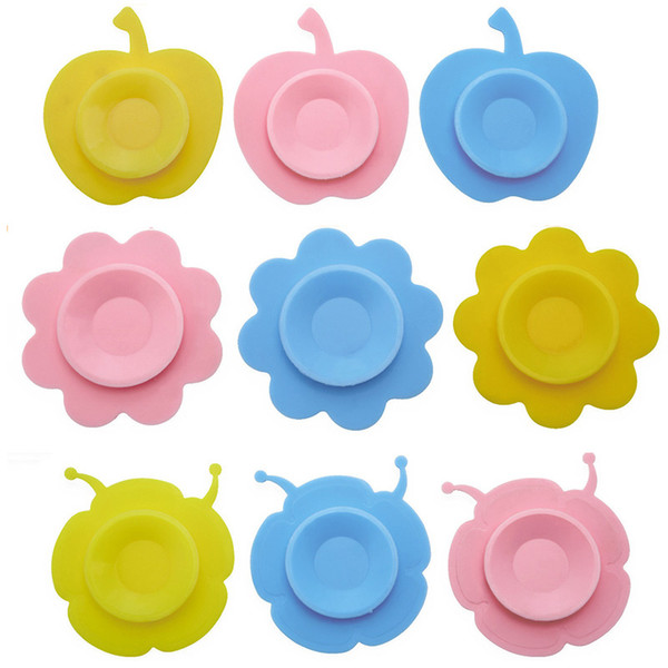 Non-slip soft Silicone Mat Children Bowl Suction Sticker magic silicone suction cups multi-style multi-color Sucker DHL Free