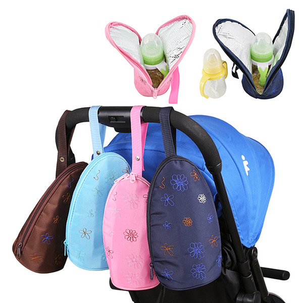 Baby Portable Milk Bottle Tote Bags Nursing Bottle Cooler Warmer Insulated Bag for Travel Stroller Hanging Organizer Pouch