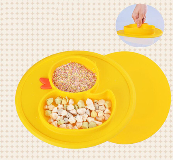 Children's Feeding Supplies Baby Silicone Complementary Food Plate Non-slip Children Duckling Placemat Easy to Clean Insulation Tableware