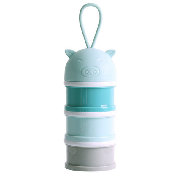 3 Layer Baby Food Storage Infant Feeding Milk Power Bottle Container Cartoon Pig Essential Careal Gift