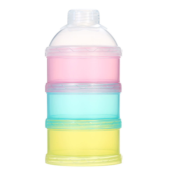 A 3 Layer Milk Powder Dispenser Box Case Stackable Formula Suger Box Pill Snack Containers BPA