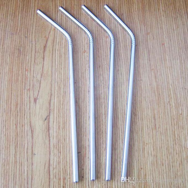 2018 10.5inch 8.5inch Stainless Steel Straw reusable drinking straw straight and bend drinking tool Stainless Steel straw